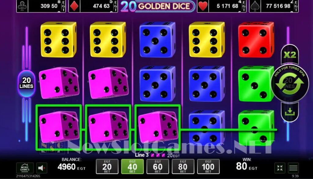 20 golden dice slot